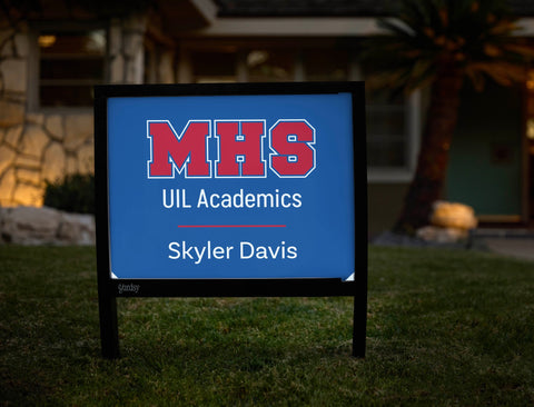 Midway High School UIL Academics Custom Yardsy Sign yard sign