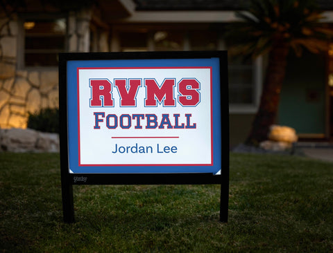 Midway River Valley Middle School Football Custom Yardsy Sign yard sign