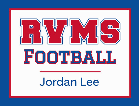 Midway River Valley Middle School Football Custom Yardsy Sign yard sign