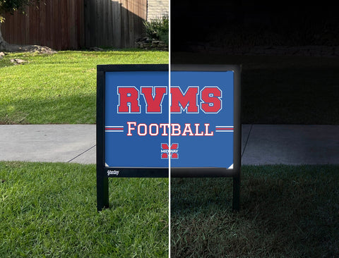 Midway River Valley Middle School Football Yardsy Sign yard sign
