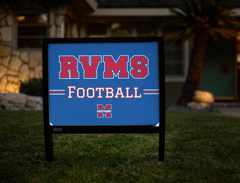 Midway River Valley Middle School Football Yardsy Sign yard sign