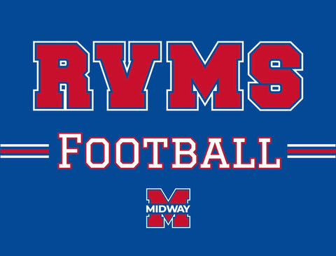 Midway River Valley Middle School Football Yardsy Sign yard sign