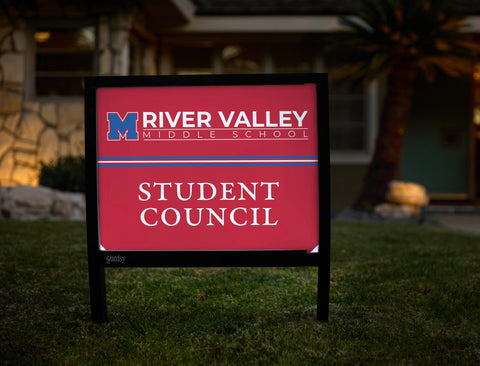 Midway River Valley Middle School Student Council Yardsy Sign yard sign