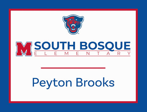 Midway South Bosque Elementary School Custom Yardsy Sign yard sign