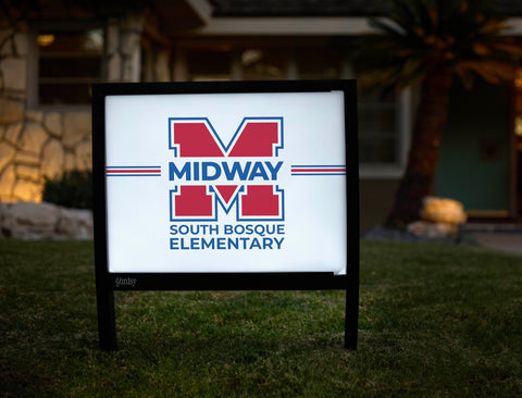 Midway South Bosque Elementary School M Yardsy Sign yard sign