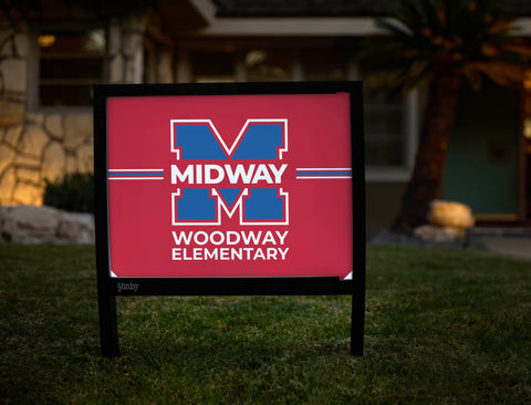 Midway Woodway Elementary Yardsy Sign yard sign