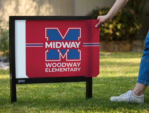 Midway Woodway Elementary Yardsy Sign yard sign
