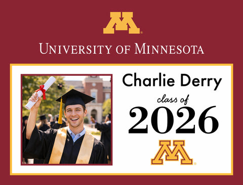 Minnesota Graduate Custom Yardsy Sign yard sign