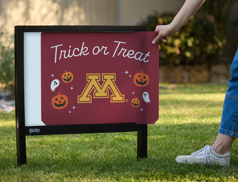 Minnesota Halloween Trick Or Treat Yardsy Sign yard sign