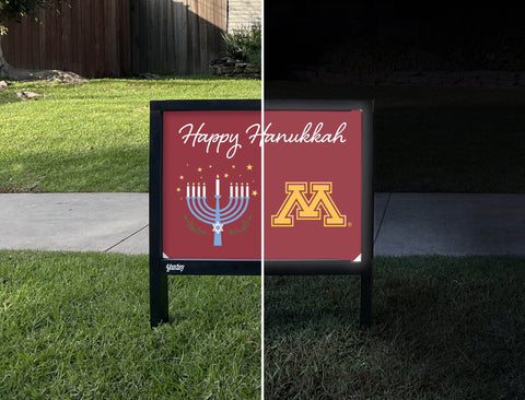 Minnesota Happy Hanukkah Yardsy Sign yard sign