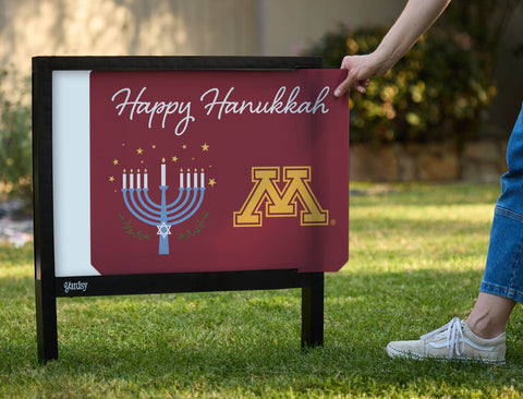 Minnesota Happy Hanukkah Yardsy Sign yard sign