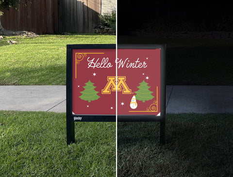 Minnesota Hello Winter Yardsy Sign yard sign