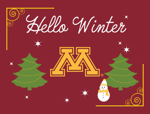 Minnesota Hello Winter Yardsy Sign yard sign
