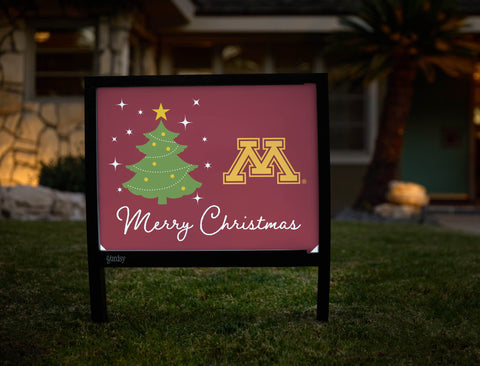 Minnesota Merry Christmas Yardsy Sign yard sign