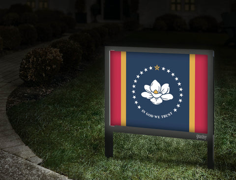 Mississippi Flag Yardsy Sign Walkway