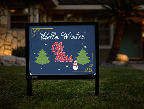 Mississippi Hello Winter Yardsy Sign yard sign