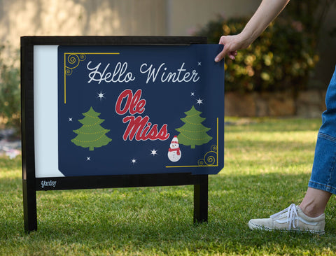 Mississippi Hello Winter Yardsy Sign yard sign