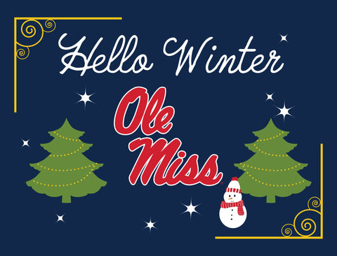 Mississippi Hello Winter Yardsy Sign yard sign