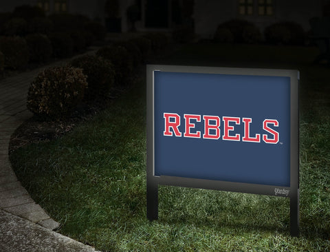 Mississippi Rebels Navy Yardsy Sign