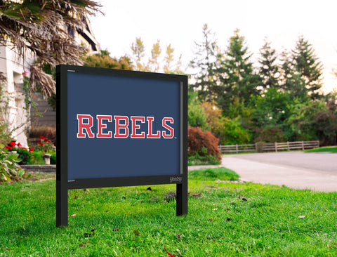 Mississippi Rebels Navy Yardsy Sign