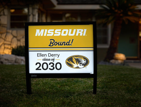 Missouri College Bound Custom Yardsy Sign yard sign