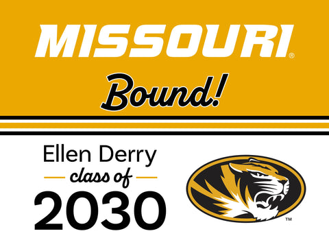 Missouri College Bound Custom Yardsy Sign yard sign