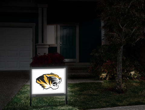 Missouri Tiger Mascot White Yardsy Sign