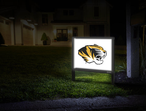 Missouri Tiger Mascot White Yardsy Sign