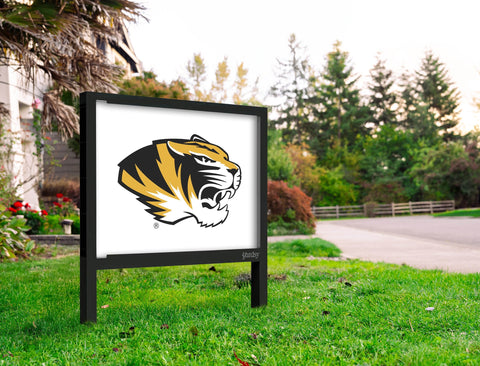 Missouri Tiger Mascot White Yardsy Sign