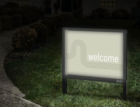 Modern Welcome Yardsy Sign Walkway