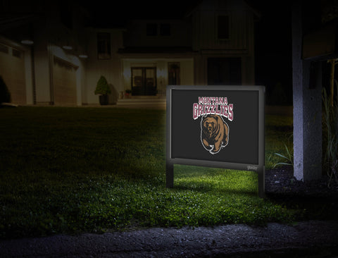 Montana Grizzlies Bear Black Yardsy Sign