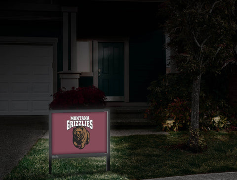 Montana Grizzlies Bear Maroon Yardsy Sign