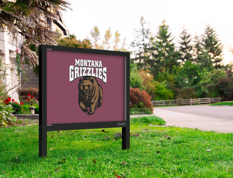 Montana Grizzlies Bear Maroon Yardsy Sign