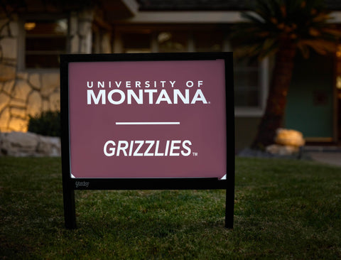 Montana Grizzlies Maroon Yardsy Sign yard sign