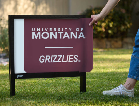 Montana Grizzlies Maroon Yardsy Sign yard sign