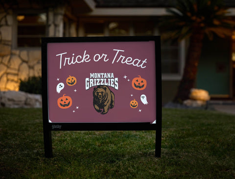 Montana Halloween Trick Or Treat Yardsy Sign yard sign