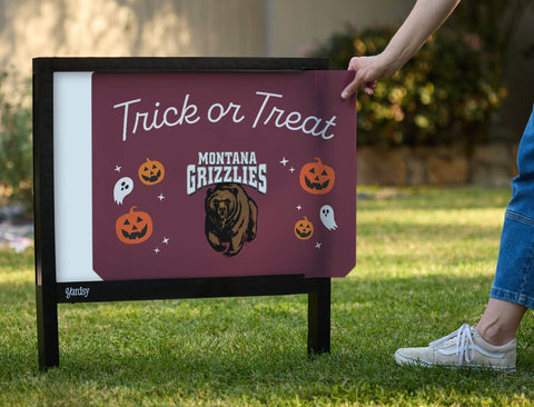 Montana Halloween Trick Or Treat Yardsy Sign yard sign