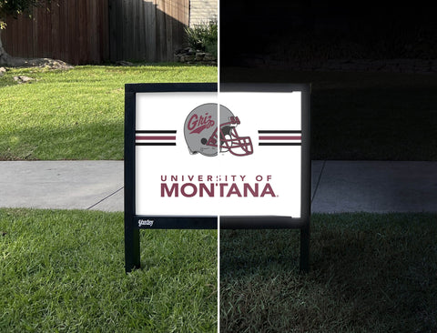 Montana Helmet White Yardsy Sign yard sign