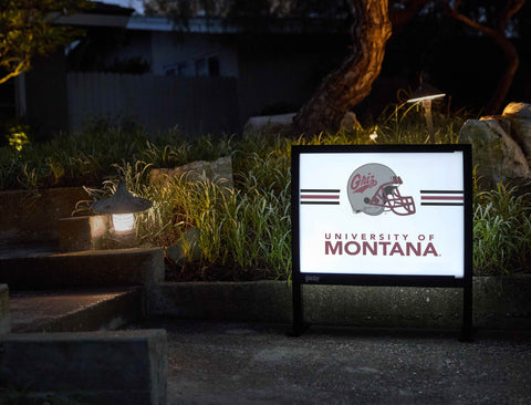 Montana Helmet White Yardsy Sign yard sign
