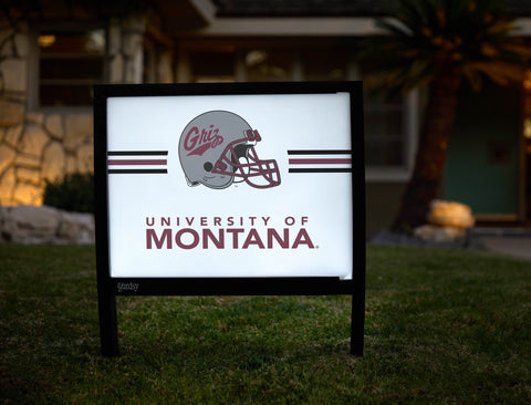 Montana Helmet White Yardsy Sign yard sign