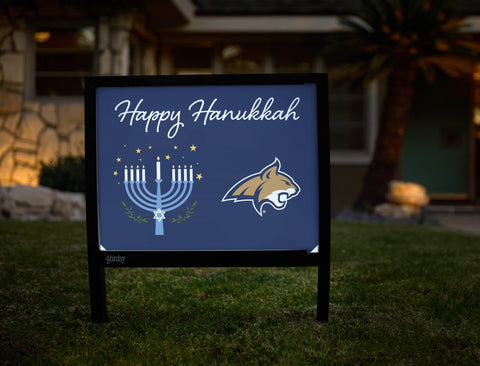 Montana State Happy Hanukkah Yardsy Sign yard sign