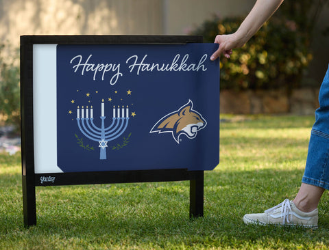 Montana State Happy Hanukkah Yardsy Sign yard sign