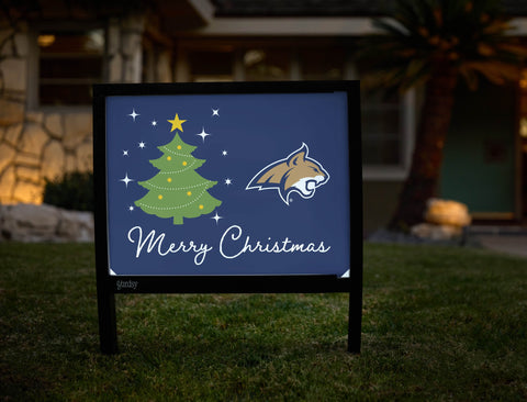 Montana State Merry Christmas Yardsy Sign yard sign