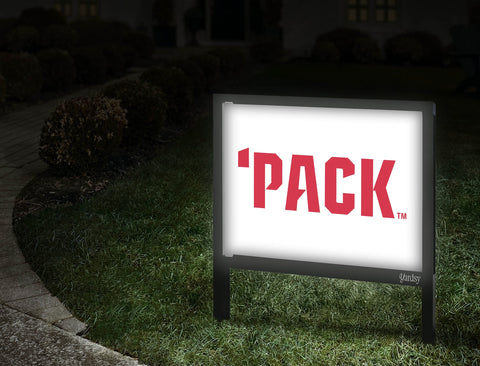 NC State Pack White Yardsy Sign