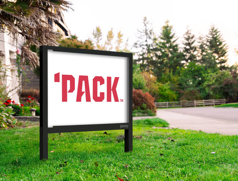 NC State Pack White Yardsy Sign