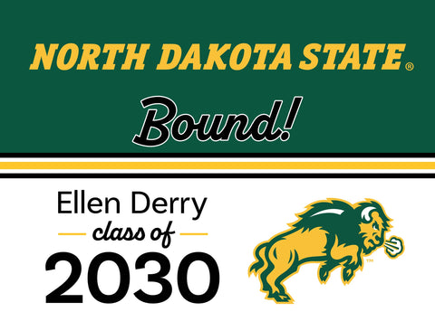 Ndsu College Bound Custom Yardsy Sign yard sign