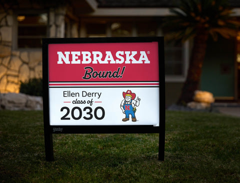 Nebraska College Bound Custom Yardsy Sign yard sign