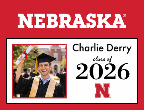 Nebraska Graduate Custom Yardsy Sign yard sign