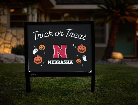 Nebraska Halloween Trick Or Treat Yardsy Sign yard sign