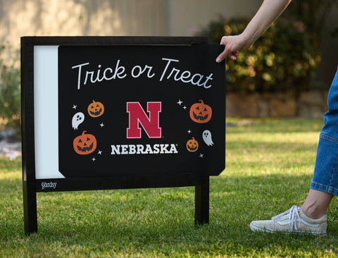 Nebraska Halloween Trick Or Treat Yardsy Sign yard sign